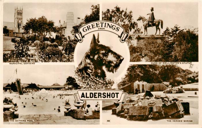 Aldershot Hampshire South East England Municipal Gardens Duke of Wellington Stat