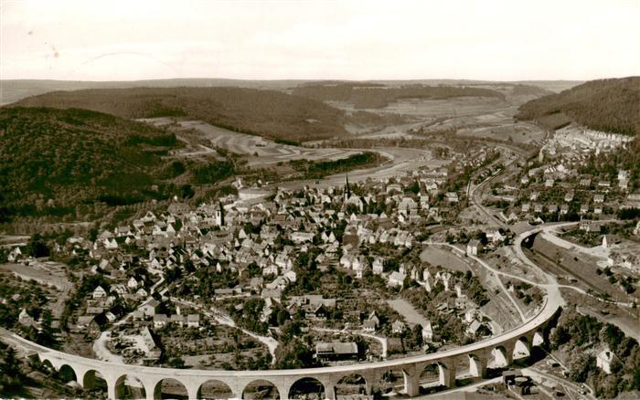 Nagold Fliegeraufnahme mit Viadukt