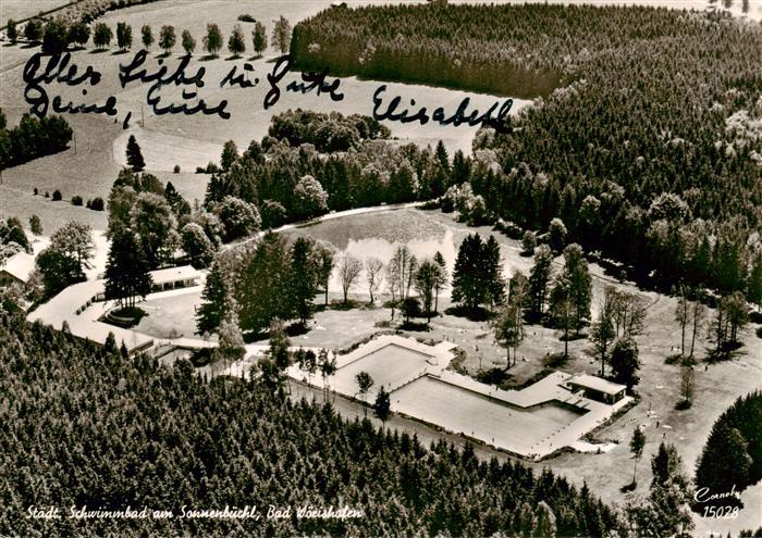 Bad Woerishofen Staedt Schwimmbad am Sonnenbuechl Fliegeraufnahme