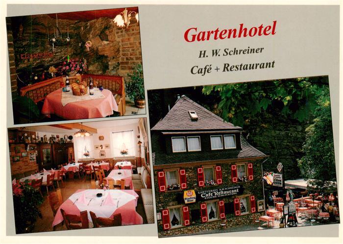 Kamp-Bornhofen Rhein Gartenhotel Schreiner Gastraeume Terrasse