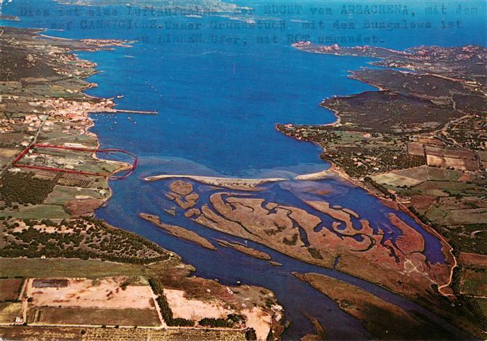 Arzachena Sardegna IT Bayi di Cannigione Fliegeraufnahme