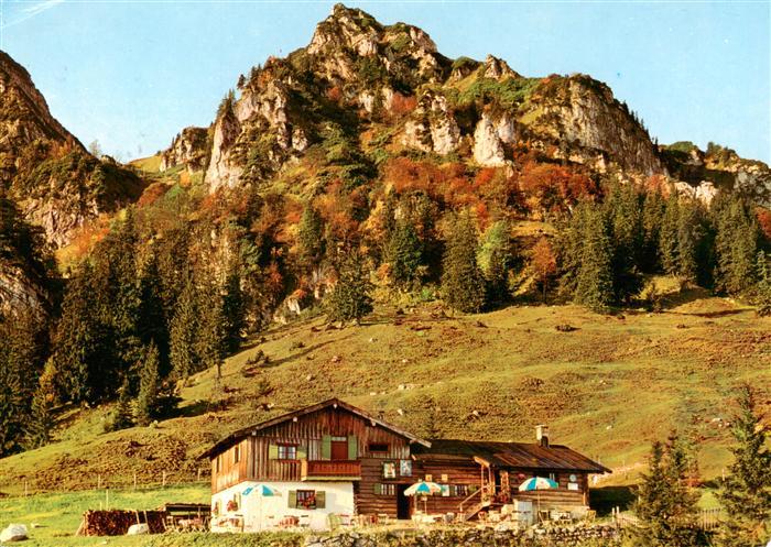 Hochfelln Bergen Bayern Bruending Alm mit Hochfelln