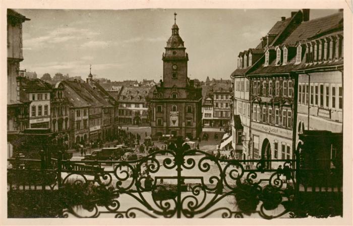 Gotha  Thueringen Blick von der Wasserkunst zum Markt