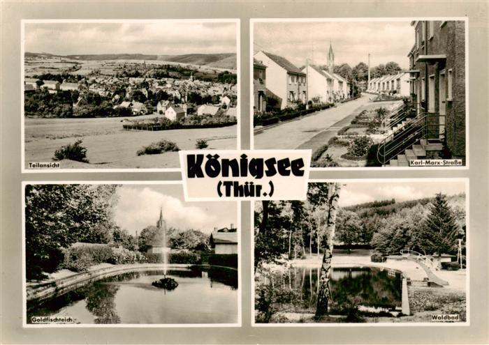 Koenigsee Thueringen Panorama Karl Marx Strasse Goldfischteich Waldbad