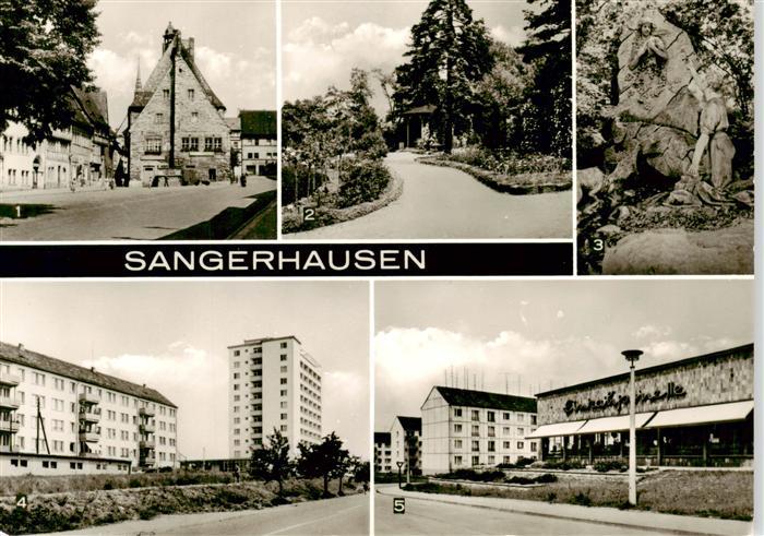 Sangerhausen Suedharz Marktplatz Im Rosarium Hochhaus Suedsiedlung