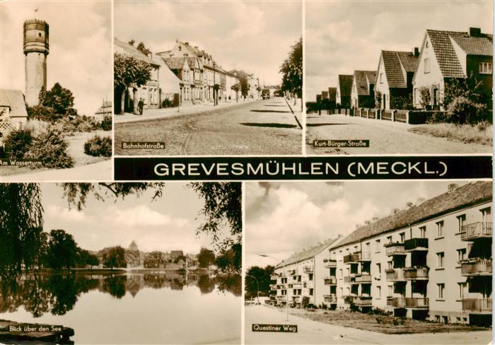 Grevesmuehlen Wasserturm Bahnhofstrasse Kurt Buerger Strasse Seepartie Questiner