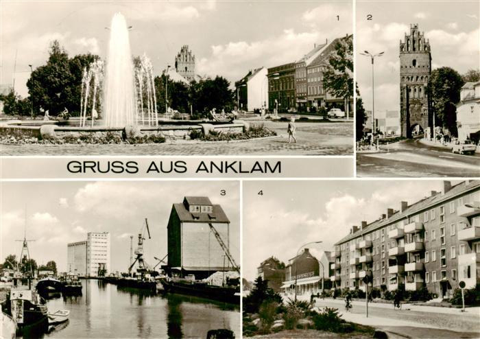 Anklam Blick vom Marktplatz Steintor Hafen Peenstrasse