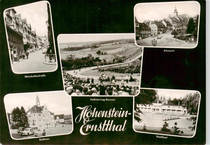 Hohenstein-Ernstthal Weinkellerstrasse Rathaus Sachsenring Altmarkt Stadtbad