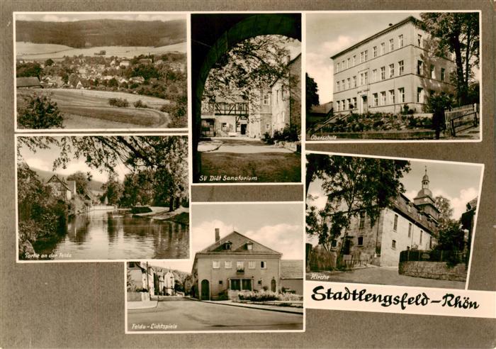 Stadtlengsfeld Panorama Feldepartie Felde Lichtspiele SV Diaet Sanatorium Obersc