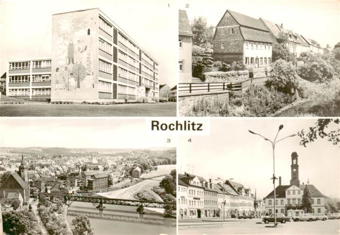 Rochlitz  Sachsen Hermann Matern Oberschule Am Muehlgraen Blick von der Lichten