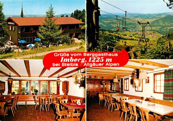 Steibis Oberstaufen Berggasthaus Imberg Gastraum Sessellift Landschaftspanorama