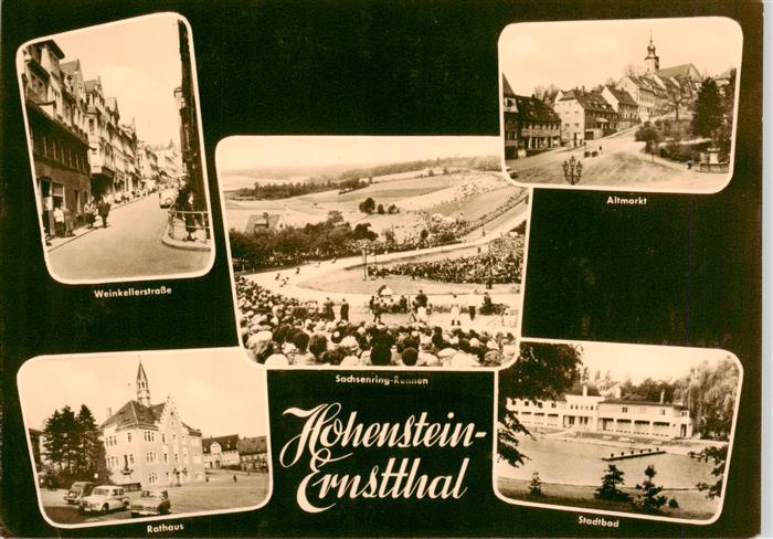 Hohenstein-Ernstthal Weinkellerstrasse Rathaus Sachsenring Altmarkt Stadtbad