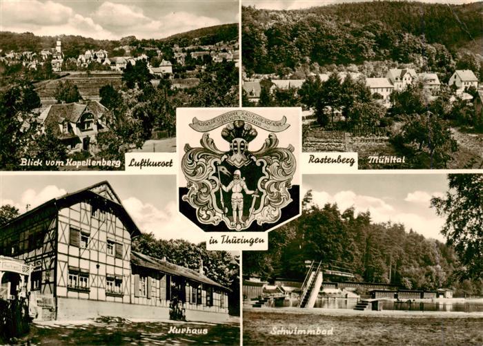 Rastenberg Blick vom Kapellenberg Muehltal Kurhaus Schwimmbad