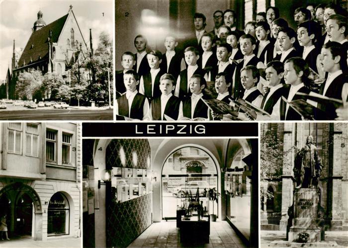 LEIPZIG Sachsen Thomaskirche Thomanerchor Bach Gedenkstaette Bach Denkmal