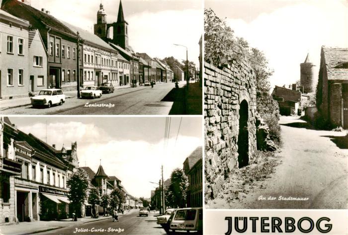 Jueterbog Leniusstrasse Joliot-Curie-Strasse Partie an der Stadtmauer