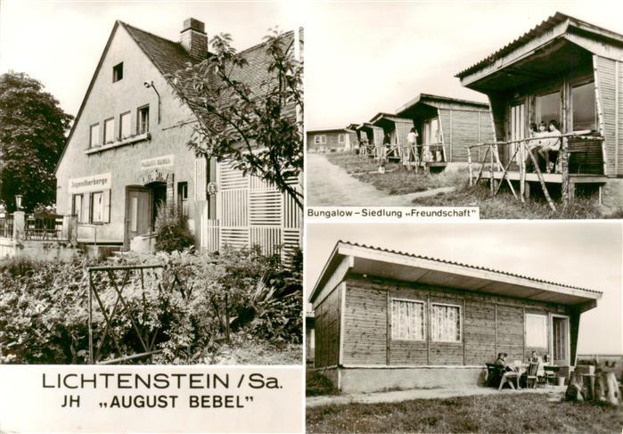 Lichtenstein  Sachsen Jugendherberge August Bebel Bungalow-Siedlung Freundschaft
