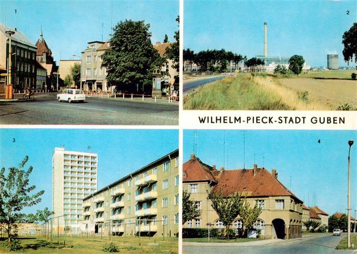 Guben Wilhelm Pieck Strasse VEB Chemiefaserkombinat Hochhaus in Obersprucke Karl