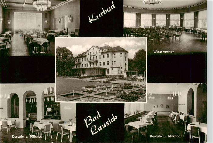 Bad Lausick Kurbad Speisesaal Wintergarten Kurcafe und Milchbar