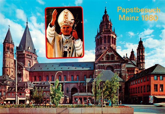 Mainz  Rhein Mainzer Dom Papstbesuch 1980