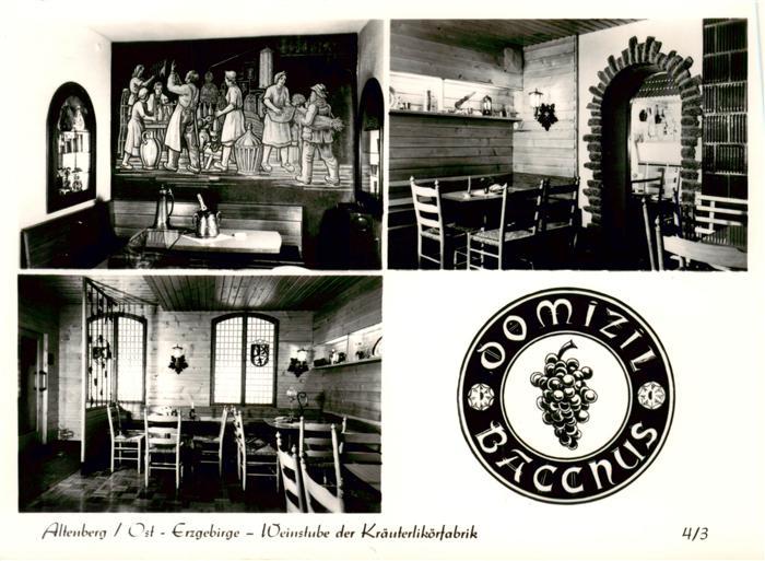 Altenberg Osterzgebirge Weinstube der Kraeuterlikoerfabrik Gastraeume
