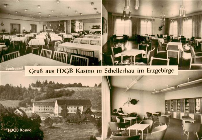 Schellerhau FDGB Kasino Speisesaal Aufenthaltsraum Lesezimmer