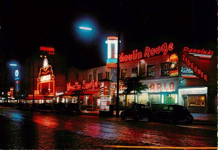 St Pauli Hamburg Reeperbahn bei Nacht