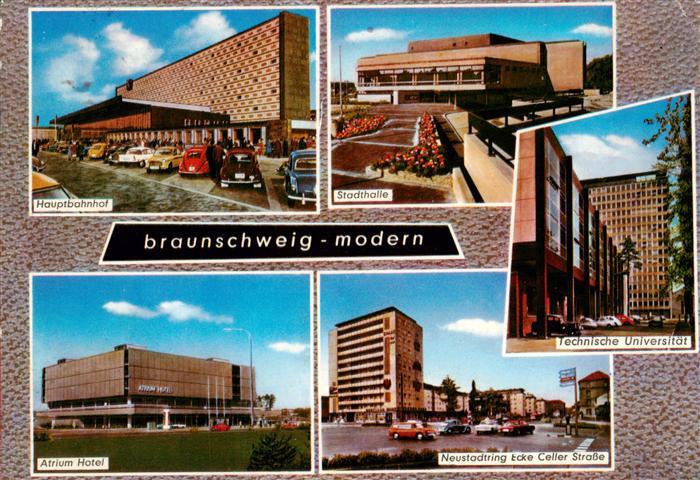 BRAUNSCHWEIG  CITY Hauptbahnhof Stadthalle Techn Universitaet Atrium Hotel Neust