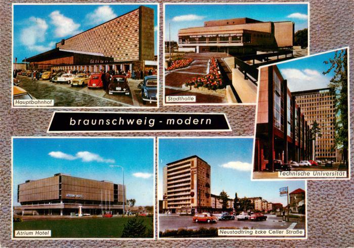 BRAUNSCHWEIG  CITY Hauptbahnhof Stadthalle Techn Universitaet Atrium Hotel Neust