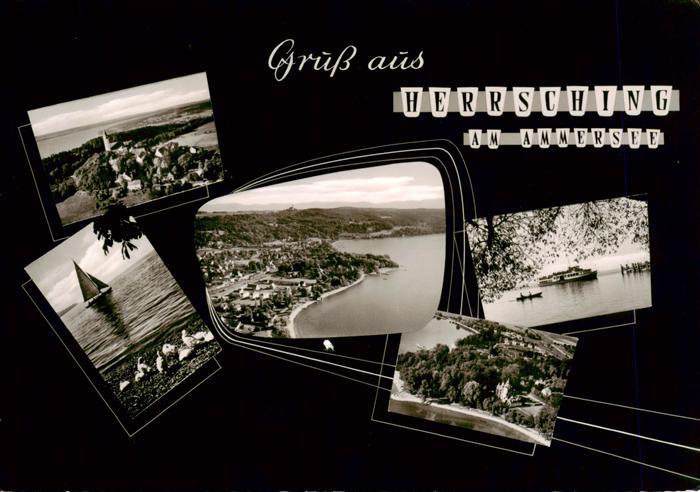 Herrsching Ammersee Panorama Segeln Fliegeraufnahme Strand