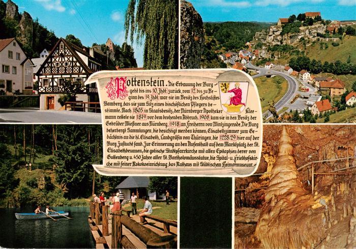 Pottenstein Oberfranken Ortspartien Gondelteich Hoehlen