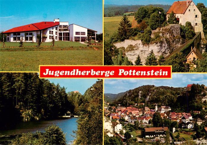 Pottenstein Oberfranken Jugendherberge Burgruine Gondelteich Panorama