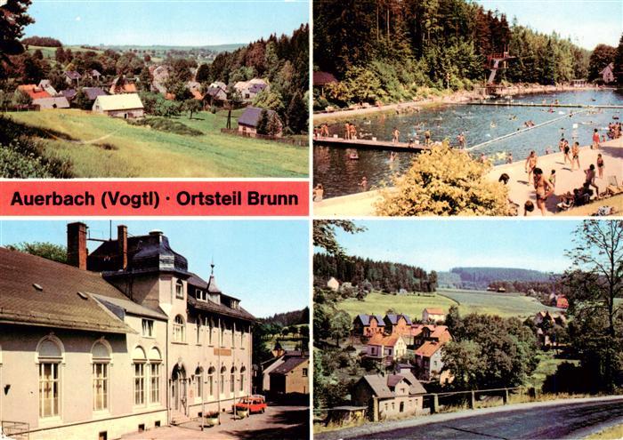 Auerbach Vogtland Ortsteil Brunn Schwimmbad Panorama Ferienheim