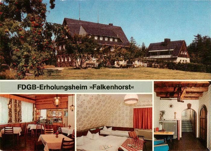 Falkenhain Altenburg FDGB Erholungsheim Falkenhorst Gaststube Zimmer Diele