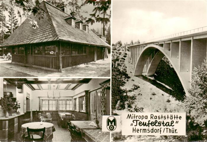 Hermsdorf Gera Mitropa Raststaette Gastraum Bruecke