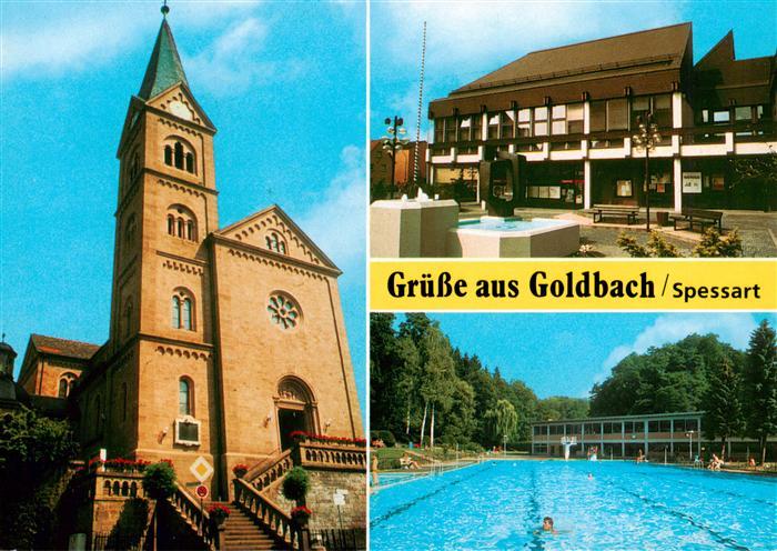 Goldbach Aschaffenburg Kirche Brunnen Freibad