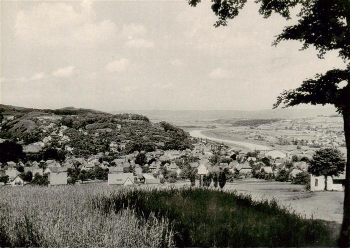 Vlotho mit Amthausberg Uffeln und Wiehengebirge
