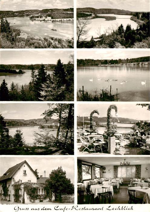 Landsberg Lech Bayern Panorama Teilansichten Cafe Restaurant Lechblick Gaststube