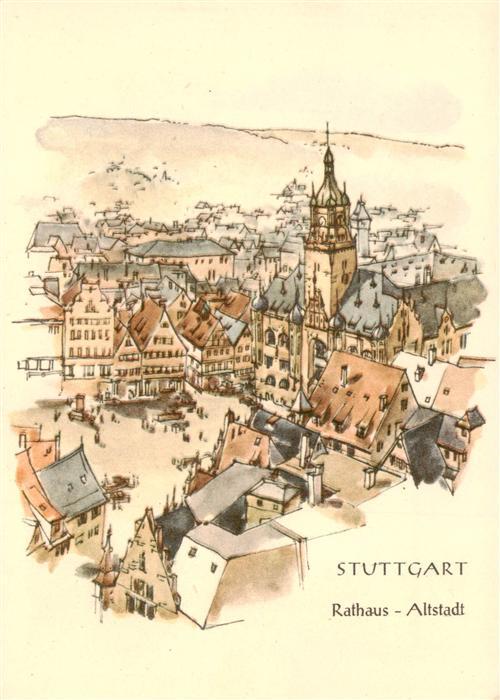 STUTTGART  CITY Rathaus Altstadt