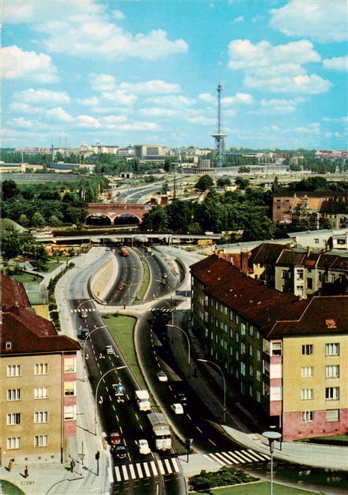 Halensee Grunewald CHARLOTTENBURG-WILMERSDORF BERLIN Stadtautobahn mit Funkturm