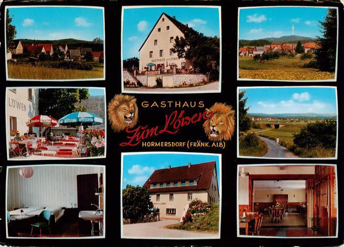 Hormersdorf Mittelfranken Gasthaus Loewen Gastraeume Zimmer Terrasse Panorama