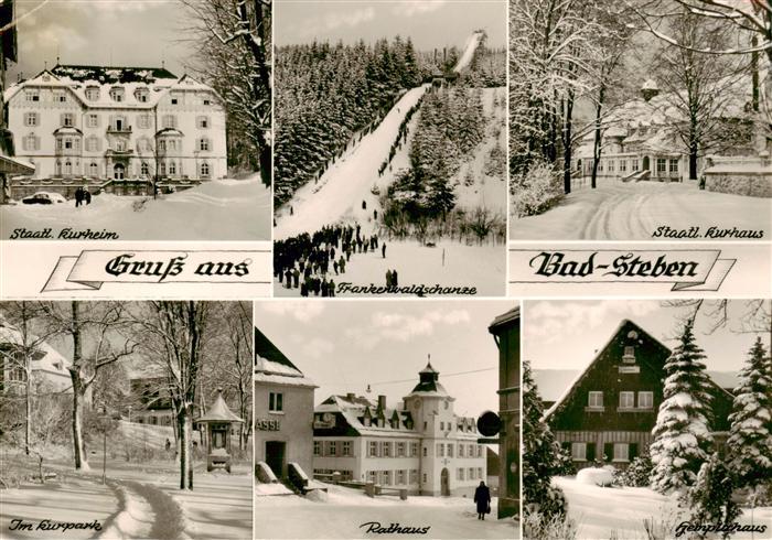 Bad Steben Staatl Kurheim Kurhaus Kurpark Rathaus Hemplahaus