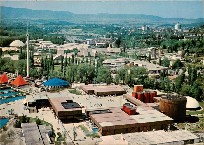 Lausanne VD Exposition nationale suisse 1964 Vue aerienne