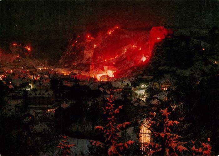 Pottenstein Oberfranken Illuminaten bei Anbetungsabschluss Hl Drei Koenige