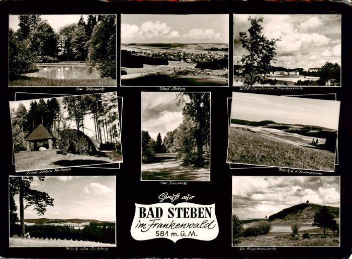 Bad Steben Kurpark Friedrich Zietsch Brunnen Spitzberg Ortspartie LVA Sanatorium