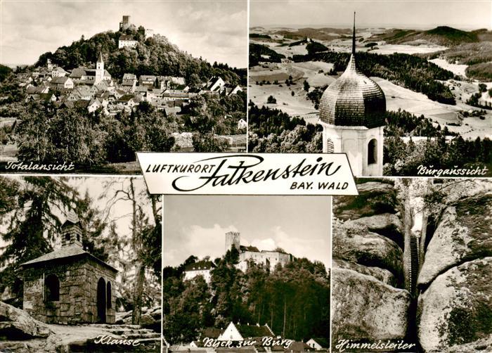 Falkenstein Bayerischer Wald Panorama Burgaussicht Klause Burgblick Himmelsleite