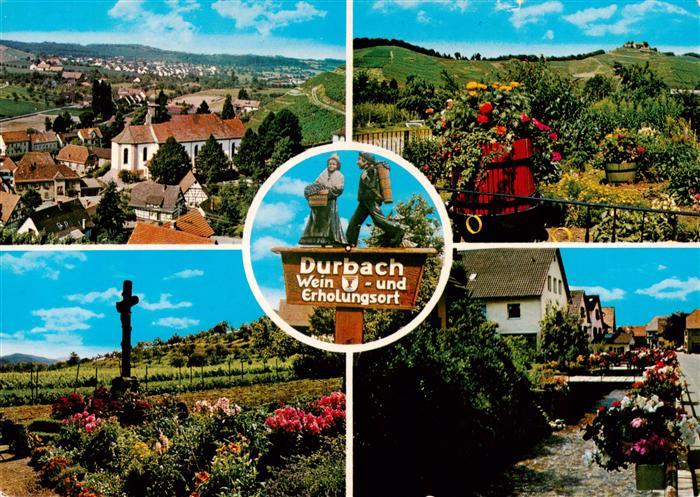 Durbach Schwarzwald Offenburg Panorama Weinberg Wegweiser Ortspartie Wegekreuz