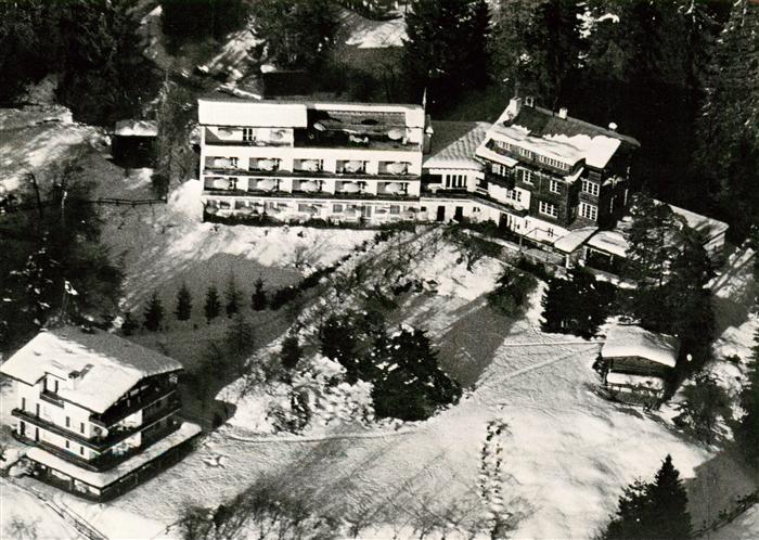 Flims Waldhaus Haus am Waldrand Garni Appartementhaus Fliegeraufnahme