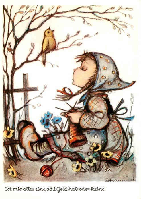 Hummel Kuenstler-AK-Nr. Nr. 4948 Josef Mueller Ist mir alles einsob i Geld hab o