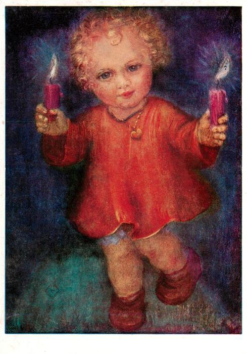 Spoetl Maria Kuenstlerkarte Nr. 405 Liechttraegerlein