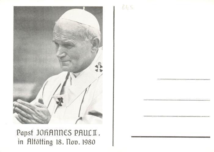 Papst Pope Pape Johannes Paul 2 Altoetting